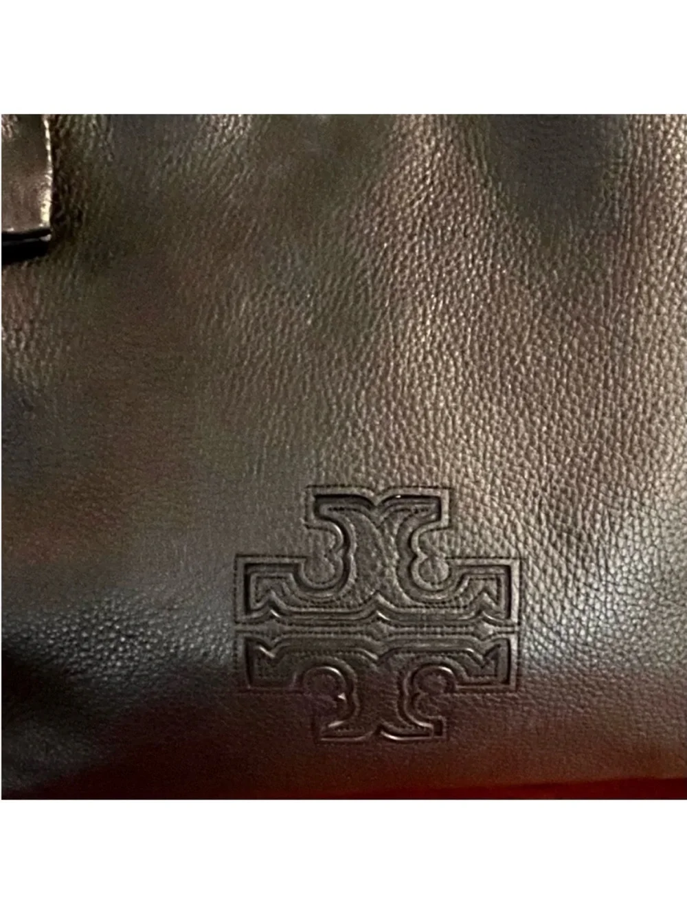 Tory Burch- Harper Tote Bag in Black Pebble Leather with Gold-Tone Hardware